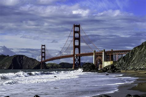 golden gate bridge   bay  san francisco california image  stock photo public