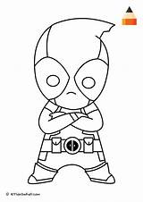 Deadpool Chibi Draw Kolorowanki Odwiedź Niños Letsdrawkids Vengadores sketch template