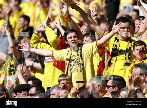 watford fc fans   stands stock photo alamy