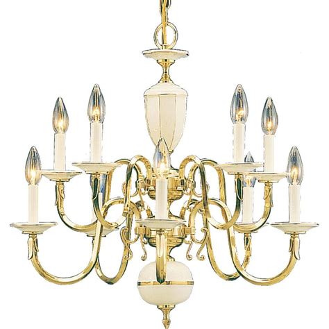 volume lighting  light polished solid brass chandelier    home depot