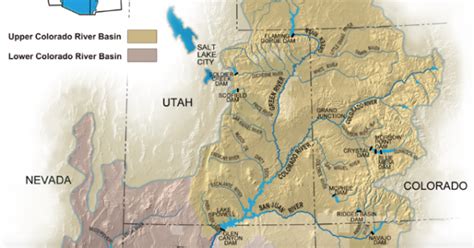 colorado river watershed map world map