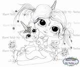 Besties Enchanted Magical Tm Digi Unicorn Stamp Instant Dolls sketch template