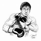 Rocky Balboa Pages Colouring Print Coloring Search Template sketch template