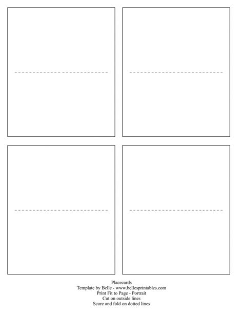 printable place cards template printable card