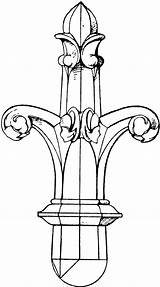 Gothic Early Finial Clipart Pinnacles Etc Original Clipground Large sketch template