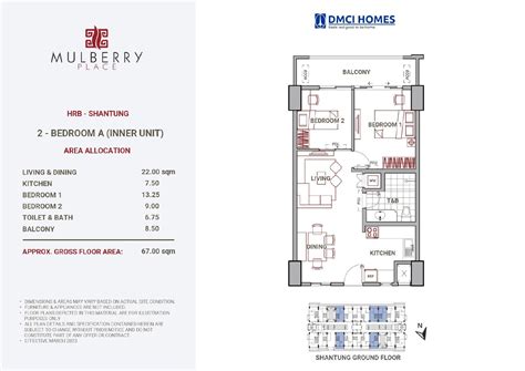 mulberry place bldg  shantung br unit type  mulberry place  dmci homes