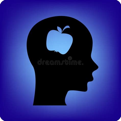 apple  head stock vector illustration  illustrate