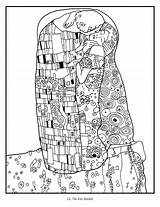 Klimt Gustav Colouring sketch template