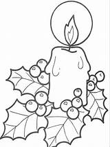 Coloring Candle Pages Christmas Popular Printable Simple sketch template