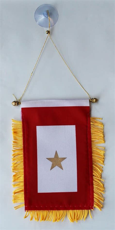 service banner gold star window hanging flag