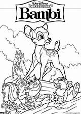 Bambi Coloring Disney Pages Printable Print Color Book sketch template