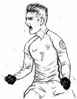 Griezmann Antoine Coloring sketch template