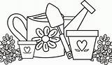 Coloring Pages Gardening sketch template