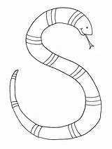 Snakes Bestcoloringpagesforkids Alphabet sketch template