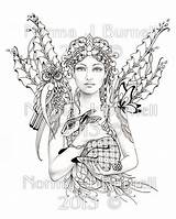 Coloring Fairy Color Norma Burnell Forest Pages Fairies Ebay sketch template