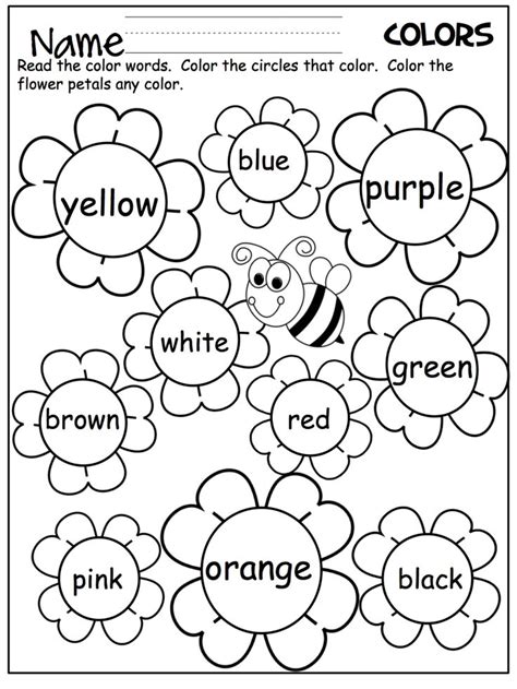kindergarten english worksheets  print coloring worksheets