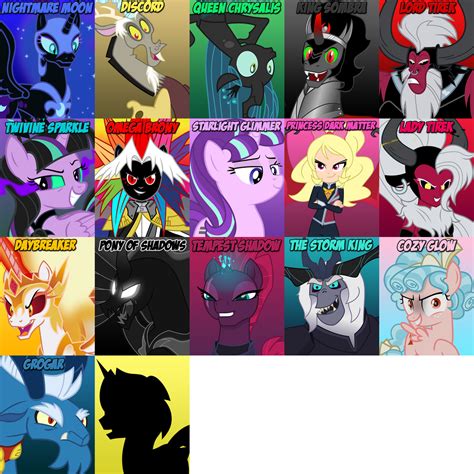 mlp fim villain roster  dashiemlpfim  deviantart