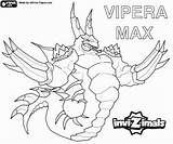 Invizimals Max Coloring Vipera Pages Horrible Invizimal sketch template