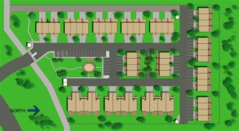 site plan rendering  housing units