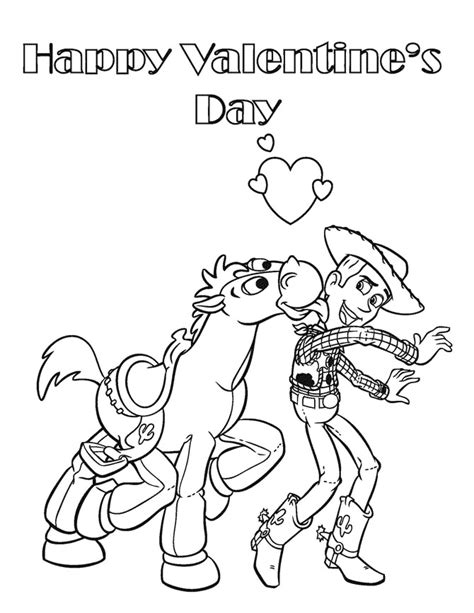 toy story happy valentines day coloring page valentine coloring pages