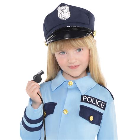 kids childs police  officer uniform book week fancy dress  costume