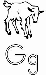 Goat Coloring Letter Worksheets Animal Kids Alphabet Farm Pages Clipart Cliparts Printable Children Library Education Letterg sketch template