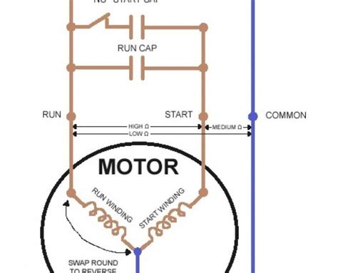 single phase motor  reverse control circuit diagram wiring diagram