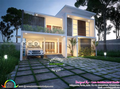 contemporary home april  house designs kerala home design  floor plans  dream houses