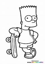 Bart Simpsons Homer Grandpa Cartoons sketch template