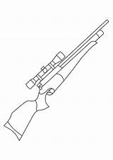 Kolorowanki Fucile Rifle Fusil Waffe Malvorlagen Printmania sketch template