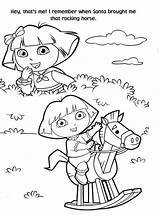 Dora Christmas Explorer sketch template