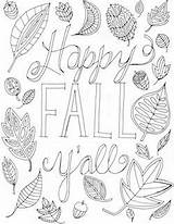 Coloring Fall Happy Printable Pages Sheets Yall Autumn Hello Cute Hellolittlehome Halloween Choose Board Done Re When sketch template