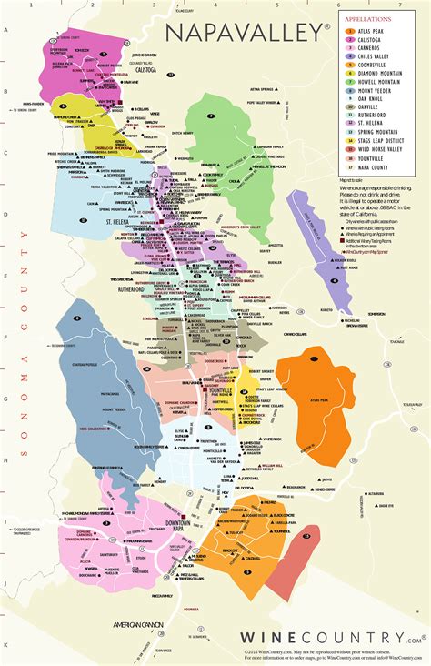 napa valley wine country maps napavalleycom