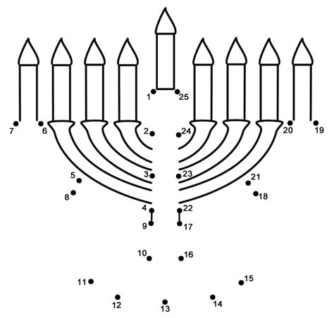 menorah connect  dots count   hanukkah hanukkah