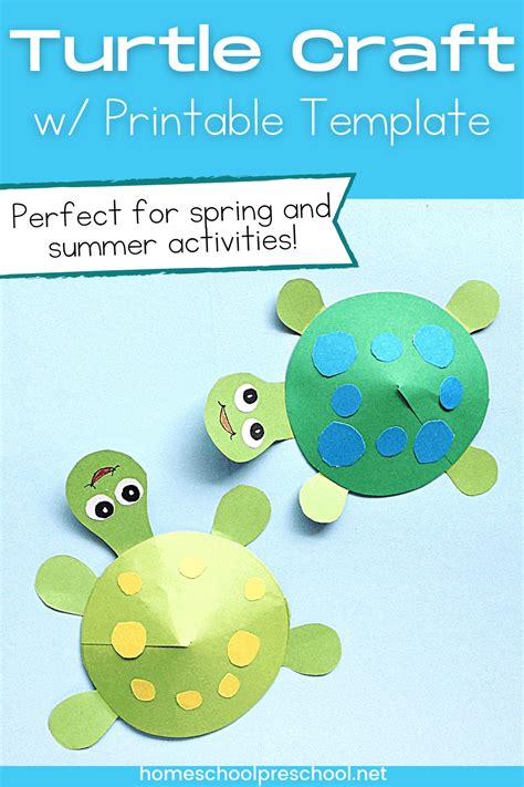 preschool turtle craft   printable template turtle crafts
