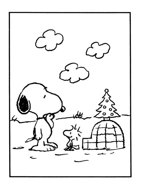 snoopy doghouse christmas coloring pages coloring pages