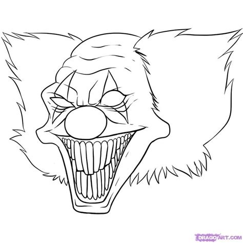 scary clowns coloring pages coloring home