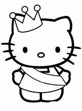 Kitty Hello Coloring Pages Nerd Kids Printable Color Crown Cartoon Wearing Colouring Cat Pdf Evil Sheets Getcolorings Crowns Print Choose sketch template