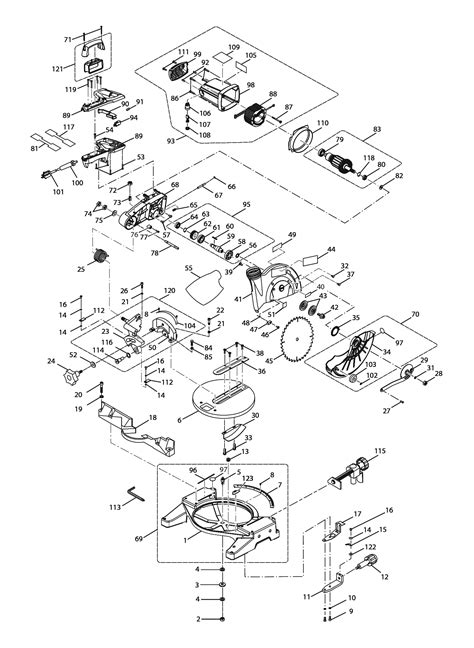 ryobi ts  compound miter  model schematic parts diagram toolbarncom