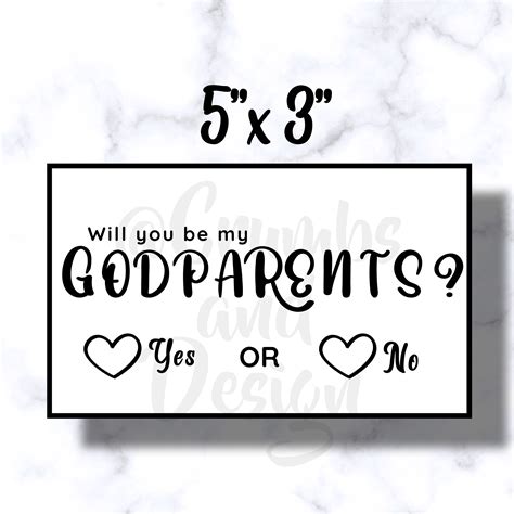 printable godparent proposal card     godparents etsy