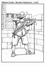 Coloring Musketeer Royalist Pages Printable sketch template