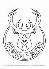 Bucks Logo Milwaukee Draw Drawing Pages Step Nba Coloring Tutorials Template Sketch sketch template