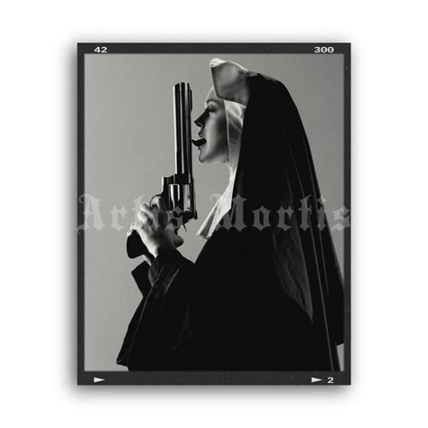 Printable Machete Film Promo Photo Lindsay Lohan As Nun Licking A Gun