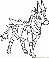 Zebstrika Electivire Pokémon Coloringpages101 sketch template