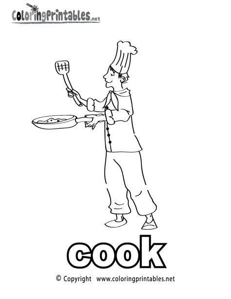 cook coloring page   english coloring printable