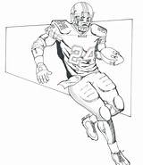 Football Coloring Player Nfl Pages Drawing Drawings Redskins American Players Patrick Mahomes Line Wide Sports Printable Quarterback Receiver Draw Newton sketch template