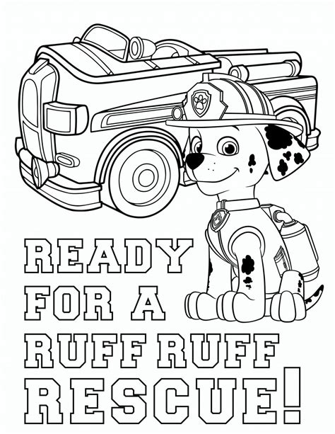 marshall paw patrol coloring page coloring pages paw patrol marshall