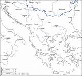 Balkans Map Blank Carte Outline Cities Main Maps Europa Hydrography Names sketch template