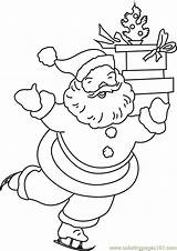 Coloring Santa Gifts Happy Claus Pages Coloringpages101 sketch template