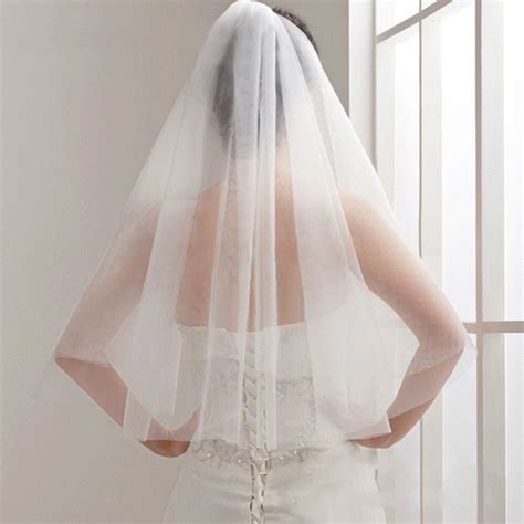 Simple And Elegent Wedding Veil Bridal Tulle Veils With Comb Two Layers